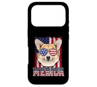 Corgi Merica 4th of July Dog Funny Patriotic American Flag Coque pour iPhone 17 Pro
