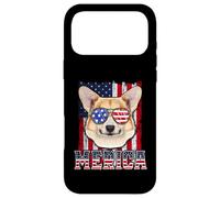 Corgi Merica 4th of July Dog Funny Patriotic American Flag Coque pour iPhone 17 Pro Max