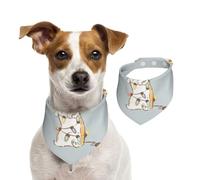 Corgi Mignon,Bandanas pour Chien, écharpe en Coton, Bavoirs réglables pour Animaux de Compagnie,S