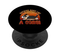 Corgi Mignon Rien ne Fonctionne comme Un Corgi Tricolore pour Les Amoureux des Chiens PopSockets PopGrip Adhésif