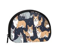 Corgi Mini sac de rangement portable pour pièces de monnaie, élégant et compact, adapté pour un transport quotidien, Noir , Taille unique