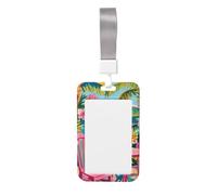 Corgi on Pink Ocean Chair Porte-badge coulissant en plastique rigide pour cartes de travail pour infirmières et bureau