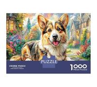 Corgi par Forest Cottage 1000 Pièces Coffret Puzzle Animaux ruraux Puzzle Premium Carton Solide - DIY Familial Trop Amusant, Belle Déco, Cadeau D’Anniversaire pour Adultes Et Enfants 70x50cm/1000pcs