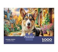 Corgi par Forest Cottage 1000 Pièces Coffret Puzzle Animaux ruraux Puzzle Premium Carton Solide - Ultra Dur Couples, Top Noté, Cadeau Noël Parfait pour Tout Le Monde 70x50cm/1000pcs