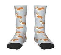 Corgi Pattern Baby Kids Crew Chaussettes Chaussettes athlétiques douces Chaussette de compression antidérapante