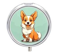 Corgi - Petit pilulier étanche à 3 compartiments - Pour poche ou sac à main - Petit pilulier portable - Pour médicaments et vitamines