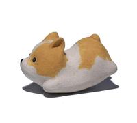 Corgi Petite Figurine Ornement Fait À La Main Chiot Corgi Thé Et Eau pour Animaux Plateau À Thé Accessoires Mignon Thé Kungfu Cadeau pour Maison Bureau Chambre Violet Argile Chien Tumble Ra
