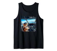 Corgi Pilote Avion Cockpit Scène de vol Débardeur