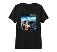 Corgi Pilote Avion Cockpit Scène de vol T-Shirt Haut de Gamme