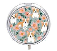 Corgi - Pilulier de voyage étanche à 3 compartiments pour poche ou sac à main, mini pilulier portable pour médicaments et vitamines