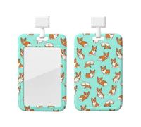 Corgi Porte-badge avec cordon détachable Motif chien mignon Pour médecin, enseignant, infirmière, personnel