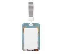 Corgi Porte-badge coulissant en plastique rigide avec lunettes de soleil pour infirmières et bureau Rose clair