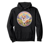 Corgi Rainbow Bridge Peinture commémorative pour Chien coloré Sweat à Capuche
