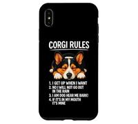 Corgi Rules - Propriétaire de Chien Amusant pour Amoureux des Animaux de Compagnie Coque pour iPhone XS Max