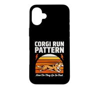 Corgi Run Pattern : Comment Vont-Ils si Vite ? Coque pour iPhone 16 Plus