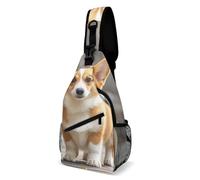 Corgi Sac à bandoulière pour homme et femme - Imperméable - Imprimé croisé - Pour gym, sport, voyage, randonnée