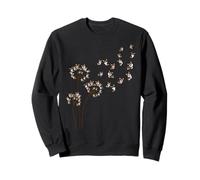 Corgi-Shirt Pissenlit Fleur Tricolore Corgi Cadeau pour Amoureux Sweatshirt