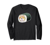 Corgi Sushi Roll Funny Kawaii Nourriture pour chien Mashup Manche Longue