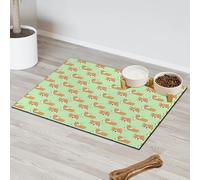Corgi Tapis d'alimentation pour chien et chat Tapis de nourriture pour chien ou chat Tapis d'alimentation absorbant Nti-Slip Contiennent les déversements Protège les sols Set de table 30,4 x 50,8 cm
