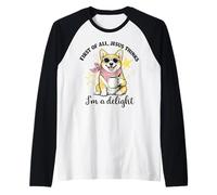 Corgi : Tout d'abord, Jésus Pense Que Je suis Une Femme d'église Ravissante Manche Raglan