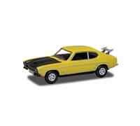 Corgi VA13319 Ford Capri MkI 3.0 GXL Daytona Yellow Diecast Car - Le plus petit pignon de Richard Hammond à l'échelle 1:43, construction détaillée moulée sous pression, modèles de voiture