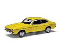 Corgi VA15410 Ford Capri Mk2 1.6L, Signal Yellow, Vanguards, dès 14 Ans | Vanguards Model Car Collection, Signal Yellow Finish, 1977 Survivor Replica, Metal Construction, Pre-Built Diecast Cars
