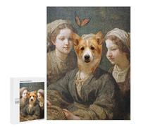 Corgi with Two Girls Puzzle 500 Pièces Educa Jouet en Bois Cadeau Unique Décoration Intérieure Jeu Éducatif Challenge Toy Adultes Et Enfants À Partir De 14 Ans 500 PCS