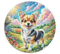 Corgi1000 TeilePuzzle Für Erwachsene Und Kinder - Rundes PuzzlesPuzzelPetDog Game Geschenk1000pcs (67.5x67.5cm)