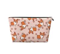 Corgis de Dessin animé, Trousse de Toilette Trousse de Maquillage Sac à cosmétiques Trousse de Toilette de Voyage Portable