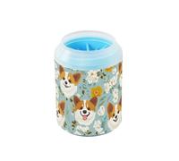 corgis Dog Daisy Cute Reusable Pet Foot Cleaner with Soft Massage Brush Pet Bathing Brush for Medium to Large Dogs