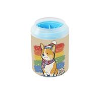 corgis Dog Rainbow Mignon nettoyeur de pieds réutilisable pour chien avec brosse en silicone souple pour chiens de petite, moyenne et grande race