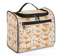 Corgis Trousse de toilette de voyage pour femmes, hommes, enfants, filles, garçons, grande trousse de maquillage à suspendre de 11,2 L, trousse de toilette à suspendre, couleur, Big, Organiseur de sac