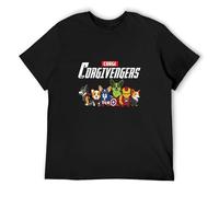 Corgivengers Corgi Avenger Corgi Cadeaus voor Corgi Lover T-Shirt Man's Fashion Black Unisex Tees XXL