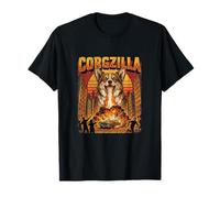 Corgzilla Giant Corgi Monster Movie Dog Parodie T-Shirt