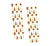 CORHAD 10 Ensembles Traffic Sign Toys for Educational City Road Safety Kit with Road Barriers and Cones Creative Playset for Boys and Learning Traffic Rules