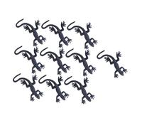 CORHAD 10 Jouets Farce Gecko Noir en Plastique 3,5x8 Cm, Modèles Réalistes pour Halloween et 1er Avril, Accessoires Effrayants pour Fêtes et Décorations de Carnaval