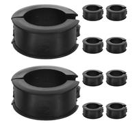 CORHAD 10 Pièces Adaptateur de Poignée de Guidon Sécurisé en TPR Noir pour Vélo, Absorbeur de Chocs Compatible Guidons 22,2-31,8mm, pour Réparations et Cyclisme Tout-Terrain