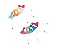 CORHAD 10 Pièces Chapeaux Danniversaire pour Animaux Accessoires de Costume avec Pompons Pailletés et Bandeau Réglable Confortables et Sécurisés pour Chiens Chiots et Peluches Décorations