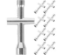 CORHAD 10 Pièces Douille n Croix M4 M2.5 M2 M3 | Surface Lisse, Usage Large sur Écrous, Format de Poche, Alliage D’aluminium, Couleur Argenté