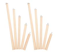 CORHAD 10 Pièces Perche Debout pour Perroquet de Perroquet en Bois de Perche d'oiseau Black