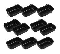 CORHAD 10 Pièces Water Bowls Bol De Nourriture du Perroquet Bol Animal Amovible Cage Chinchilla Cat Dog Bowl Black