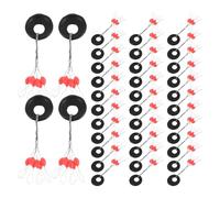 CORHAD 100 butées de Flotteur en Caoutchouc pour la pêche - Butées 6 en 1 pour flotteurs et plombs - Perles de butée coulissantes pour et