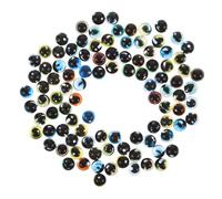 CORHAD 100 Pièces Crochet Doll Eyes Realistic Glass Half Round Safety Eyes for Plush Animals Sculpture Jewelry Craft Accessories