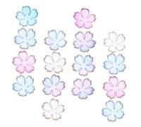 CORHAD 100 Pièces Perles Intercalaires Acryliques Fleur Cerisier Dégradé Bleu Mini Charms Pétales pour Bracelets Colliers Boucles Doreilles DIY Bijoux