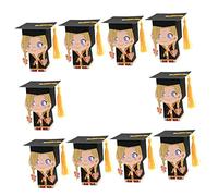 CORHAD 10pièces Boîte à Bonbons Forme De Chapeau De Docteur Pour Fête De Graduation Coffret De Sucreries Unique Et Pour Élèves Et
