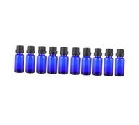 CORHAD 12 pièces Flacons Vides pour Huiles Essentielles Verre Bleu avec Bouchon Large et Orifice Anti-fuite Bouteilles de Voyage pour Parfum et Échantillons