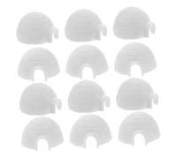 CORHAD 12 pièces Miniature Ice House Figurines for Plastic Simulated Igloo Ornaments for Home and Mini Garden Decoration Stable Squatting Design Table Accessory