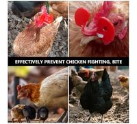CORHAD 150 Lunettes Anti-Bagarres pour Poulets Rouges Plastique Solide 150 Pièces Compactes pour Élevage de Volailles Évitent les Combats Picorage Adaptées Poules Coqs et Faisans
