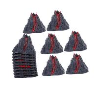 CORHAD 16 pièces Volcano Model Set Realistic Plastic Desktop Volcano Decoration for Tabletop Ornament and Micro Landscape Scenes Erupting Lava Simulation for Dinosaur and Prehistoric