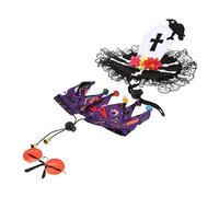 CORHAD 1ensemble Heureux Halloween De Déguisement pour Chat avec Chapeau De Fête Accessoires Cosplay Amusants pour Animaux Parfait pour Photos Célébrations